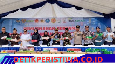 Kapolda Sulsel Hadiri Pemusnahan Rokok dan Minuman Beralkohol Ilegal oleh Kanwil DJBC Sulbagsel