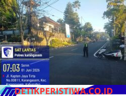 Sat Lantas Polres Karangasem Sukses Amankan dan Kawal Upacara Hari Lahir Pancasila, di Lapangan Tanah Aron