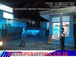 Jaga Kondusifitas Wilayahnya, Polsek Bebandem Gelar Blue Light Patrol Sasar Objek Vital dan Pemukiman