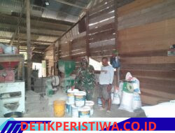 Babinsa Koramil Silih Nara Dampingi Warga Olah Hasil Panen Padi di Rusip Antara