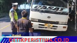 Cegah Lakalantas di Kawasan Wisata, Satlantas Polres Karangasem Berikan Himbauan Tidak Parkir Truk Sembarangan di Kawasan Wisata Candidasa
