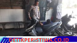 Bhabinkamtibmas Desa Selat Sambangi Bengkel Sepeda Motor di Dusun Delat Kaja, Sampaikan Pesan Kamtibmas 