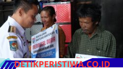 Bupati Humbahas Serahkan Bantuan Korban Bencana Alam Air Sungai Meluap di Pollung