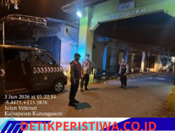 Ciptakan Situasi Kondusif, Polsek Bebandem Gelar Blue Light Patrol Dini Hari