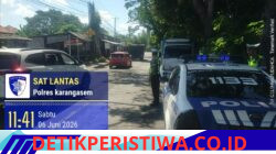 Cegah Lakalantas, Satlantas Polres Karangasem Berikan Himbauan Tidak Parkir Truk Sembarangan di Kawasan Obyek Wisata Candidasa