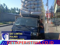 Tekan Angka Pelanggaran, Satlantas Polres Karangasem Berlakukan Tilang Manual kepada Pengendara Over Dimensi