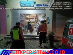 Jaga Kondusivitas Wilayah, Polsek Bebandem Gelar Blue Light Patrol Malam Hari