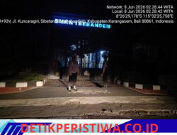 Cegah Tindak Kejahatan Malam Hari, Polsek Bebandem Intensifkan Patroli Barcode Dini Hari