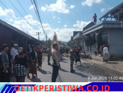 Personil Polsek Sidemen Berikan Pengamanan, Prosesi Pengabenan di Banjar Dinas Sidakarya Desa Sidemen