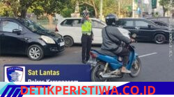 Rutinitas Pos Sore Satlantas Polres Karangasem, Lakukan Gatur Lalin di Pasar Senggol Jalan Gajah Mada Amlapura