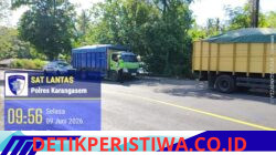 Satlantas Polres Karangasem Berikan Himbauan, tidak Parkir Truk Sembarangan di Obyek Wisata Candidasa