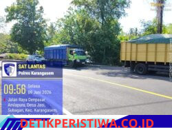 Satlantas Polres Karangasem Berikan Himbauan, tidak Parkir Truk Sembarangan di Obyek Wisata Candidasa