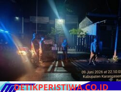 Tekan Angka Kriminalitas, Polsek Bebandem Gelar “Blue Light Patrol” di Kawasan Padat Penduduk