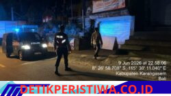 Jaga Kondusifitas Wikumnya, Polsek Selat Intensifkan Blue Light Patrol di Wilayah Desa Duda Timur pada Malam Hari