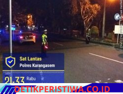 Ciptakan Kamseltibcarlantas, Satuan Lalulintas Polres Karangasem Intensifkan Giat Blue Light Patrol