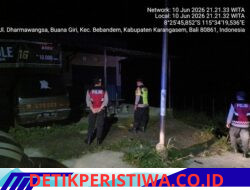 Antisipasi Gangguan Kamtibmas, Polsek Bebandem Gelar Blue Light Patrol di Beberapa Titik Strategis