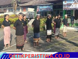 Pelaksanaan Seleksi Awal Calon Pasukan Pengibar Bendera, Kanit Binmas Polsek Sidemen Berikan Motivasi kepada Para Peserta