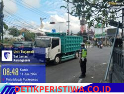 Rutinitas Sat Lantas Polres Karangasem Lakukan Gatur Lalin di Ktl 1 Subagan