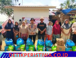 Kapolsek Pantee Bidari Hadir di Tengah Warga Terdampak Puting Beliung