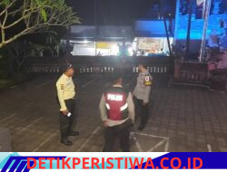 Blue Light Patrol Polsek Selat Sambangi Petugas Keamanan BRI Unit Selat, Sampaikan Pesan Kamtibmas 