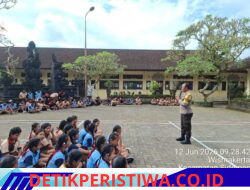 Melalui Cooling System, Bhabinkamtibmas Desa Wisma Kerta Sampaikan Pesan Kamtibmas kepada Siswa Siswi SMPN 3 Sidemen