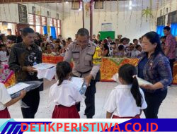 Hadiri Perpisahan Siswa-Siswi Kelas VI, Bhabinkamtibmas Desa Kertha Buana Sampaikan Pesan tidak Melakukan Aksi Corat-Coret Seragam