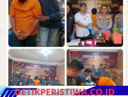 Kedapatan Oplos Gas LPG 3 Kg Ke Tabung 12 Kg RS Warga Srimulyo Belitang Mulya Diamankan Unit Pidsus Reskrim Polres Oku Timur
