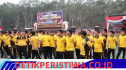 Kegiatan Jalan Santai Dan Olahraga Bersama Forkopimda Dalam Rangkaian Hut Bhayangkara Ke-80 Tahun 2026 Polres Oku Timur