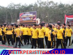 Kegiatan Jalan Santai Dan Olahraga Bersama Forkopimda Dalam Rangkaian Hut Bhayangkara Ke-80 Tahun 2026 Polres Oku Timur
