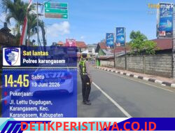 Jaga Kamseltibcarlantas, Satlantas Polres Karangasem Intensifkan Patroli di Jalan Kartini