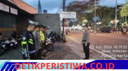 Sat Intelkam Bersama Fungsi Kepolisian Lainnya, Berikan Pengamanan Karangasem Akhir Pekan di Jalan Veteran Jalur 11