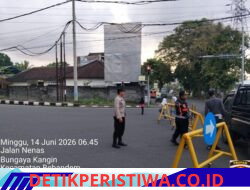Berikan Rasa Aman dan Nyaman saat Kegiatan Car Free Day, Personil Polsek Bebandem Amankan Jalur 11 Veteran Barat