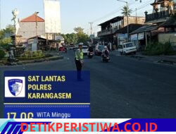 Dengan Sepenuh Hati Unit Turjawali Sat Lantas Rutin Lakukan Gatur Lalin di Pos 3 Patung Salak Jasri