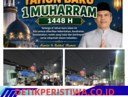 Semangat Pawai Obor Menyambut datangnya Tahun Baru Islam 1 Muharram 1448 Hijriah di Buaran Indah