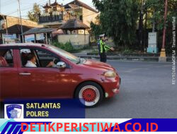Pastikan Kelancaran Arus Lalulintas, Unit Turjawali Sat Lantas Lakukan Gatur Lalin di Pos 3 Patung Salak Jasri