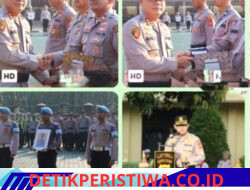 Laporan Kegiatan Upacara Pemberian Penghargaan Dan Pemberhentian Tidak Dengan Hormat Kepada Personel Polres Oku Timur