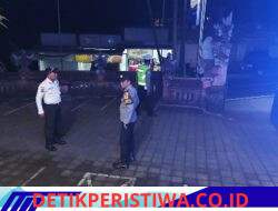 Polsek Selat Gelar Blue Light Patrol, Pantau Keamanan Objek Vital BRI Unit Selat