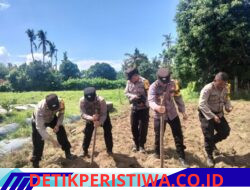 Dukung Program Ketahanan Pangan Nasional, Polsek Manggis Optimalisasikan Lahan Tidur