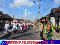 Bhabinkamtibmas dan Bhabinsa Desa Tangkup Berikan Pengamanan, Upacara Karya Mamungkah, Tawur Agung, Ngenteg Linggih