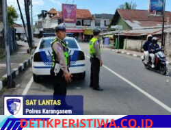 Cegah Laka Lantas dan Gangguan Kamtibmas, Satlantas Polres Karangasem Intensifkan Patroli Dialogis di Beat 1 