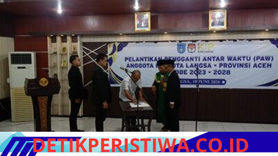 Pengganti Antar Waktu KIP Kota Langsa Dilantik Walikota Langsa