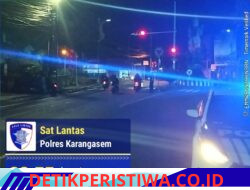 Cegah dan Antisipasi Laka Lantas, Satlantas Polres Karangasem Gelar Patroli Malam 