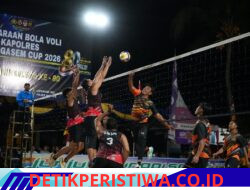 Sambut HUT Bhayangkara ke-80, Sat Intelkam Polres Karangasem Tampil Memukau dalam Lomba Voli Kapolres Karangasem Cup 