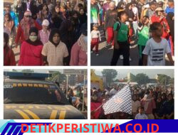 Bersama Warga Desa Puger Kulon, Camat Puger Ikut Kegiatan Jalan Sehat Dalam Rangka Memperingati Ulang Tahun Desa
