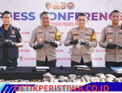 Polres Oki Mengamankan Tiga Orang Tersangka Dan 77 Senpi Dalam Oprasi Senpi Musi Yang Digelar Pada Tahun 2026