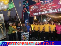 Semarakan Hari Bhayangkara ke-80 Ratusan Personel Polres Karangasem bersama Forkompimda Ikuti Jalan Santai