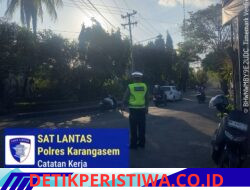 Pastikan Kelancaran Arus Lalulintas, Unit Turjawali Sat Lantas Lakukan Gatur Lalin di Pos 3 Patung Salak Jasri
