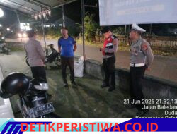 Pastikan Situasi Kamtibma Tetap Kondusif, Polsek Selat Gelar Patroli Barcode Malam Hari