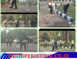 Usai Demon Yang Dilakukan Masyarakat Polres Oku Timur Melaksanakan Pembersihan Sampah
