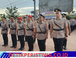 Polres Langsa Melakukan Upacara Sertijab Sejumlah Pejabat Utama Dan Kapolsek